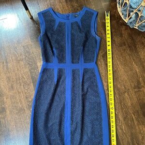 BCBG MAXAZRIA Navy and Black Lace Shift Dress, size 4